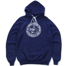 画像1: 80s USA製 Hanes ACOAM ANIMAL CONTROL OFFICERS ASSN MASSACHUSETTS スウェットパーカー 紺 M★フーディー (1)