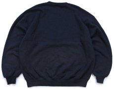 画像2: 90s USA製 RUSSELLラッセル 無地 前V スウェット 黒 XL★ブランク (2)