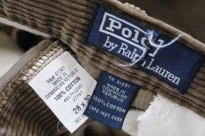 画像6: 90s ポロ ラルフローレン ツータック コットン 太畝 コーデュロイパンツ ブラウン W28 L30 (6)