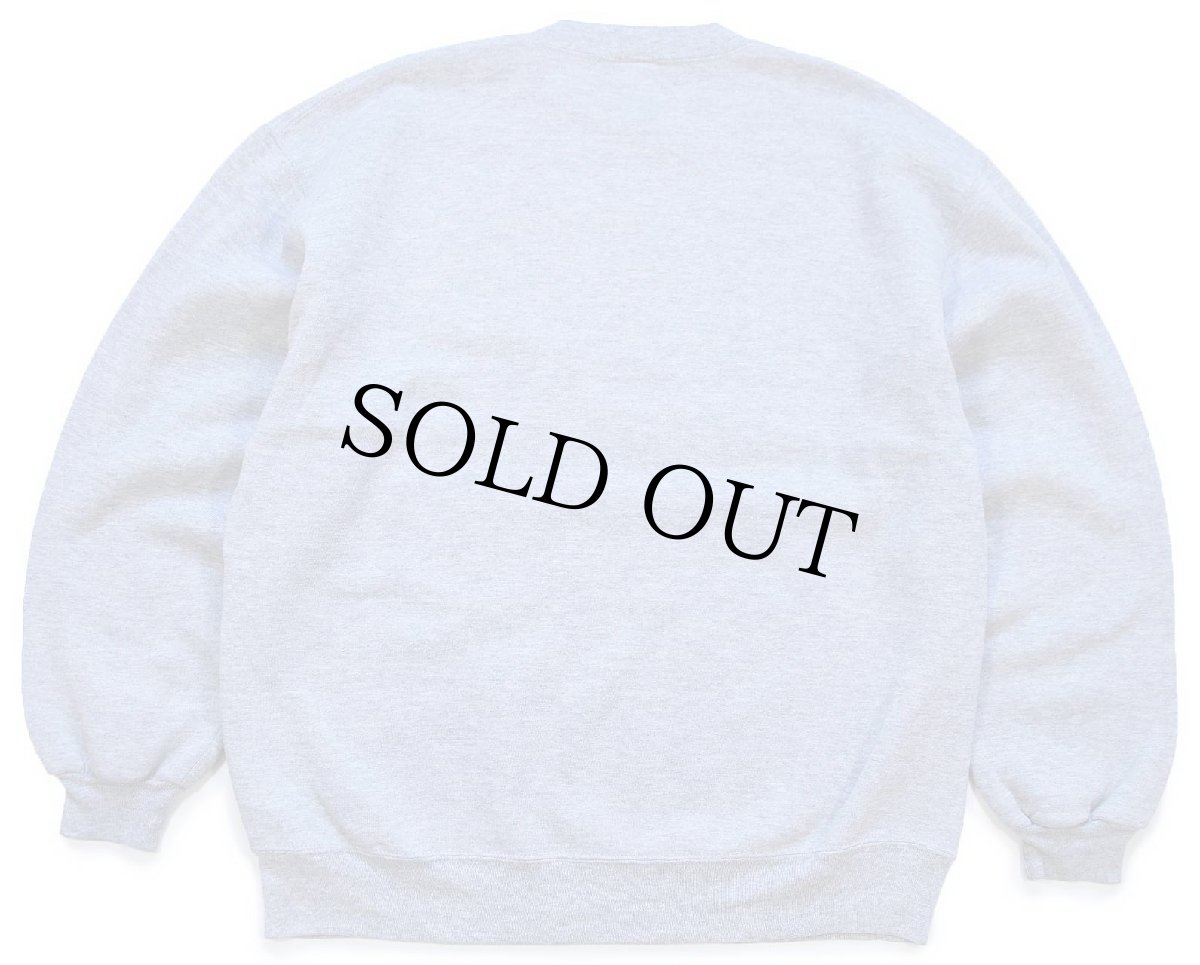 画像2: 90s USA製 RUSSELLラッセル 無地 前V スウェット 杢グレー L★ブランク (2)