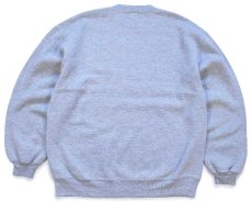 画像2: 90s USA製 RUSSELLラッセル 無地 前V スウェット 杢グレー L★ブランク (2)