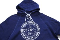 画像3: 80s USA製 Hanes ACOAM ANIMAL CONTROL OFFICERS ASSN MASSACHUSETTS スウェットパーカー 紺 M★フーディー (3)