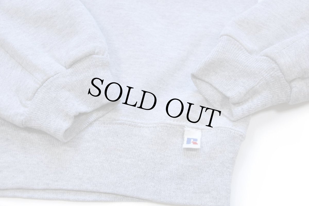 画像5: 90s USA製 RUSSELLラッセル 無地 前V スウェット 杢グレー L★ブランク (5)