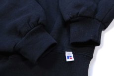 画像5: 90s USA製 RUSSELLラッセル 無地 前V スウェット 黒 XL★ブランク (5)