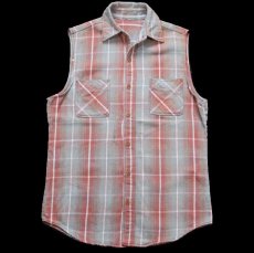 画像1: 80s JCPenney BIGMACビッグマック オンブレチェック ノースリーブ フランネルシャツ カスタム (1)