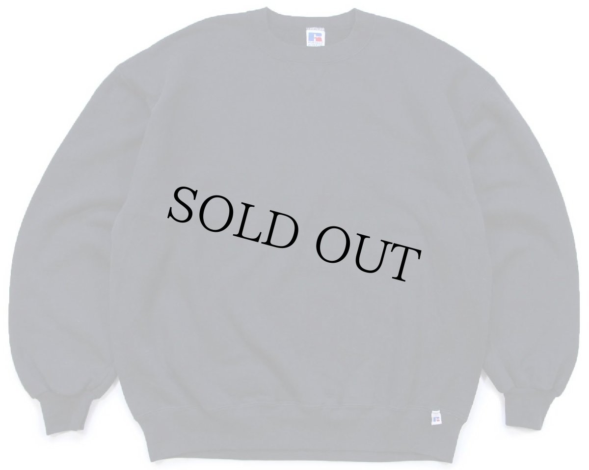 画像1: 90s USA製 RUSSELLラッセル 無地 前V スウェット 黒 XL★ブランク (1)