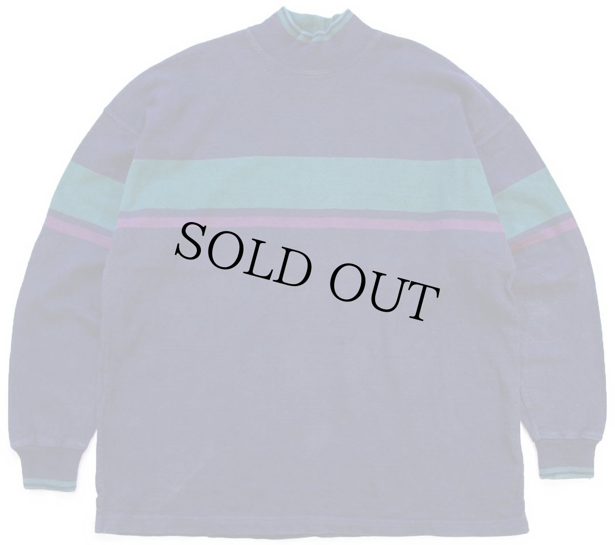 画像1: 80s USA製 L.L.Bean モックネック ヘビー コットン スウェット 紺 XL (1)