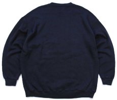 画像2: 90s USA製 Disney ディズニー ミッキー マウス M チェック アップリケ スウェット 黒 XL (2)