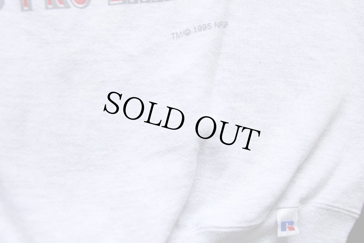 画像6: 90s USA製 RUSSELLラッセル NFL SAN FRANCISCO 49ERS ペンキ飛び 前V スウェット 杢ライトグレー XL (6)