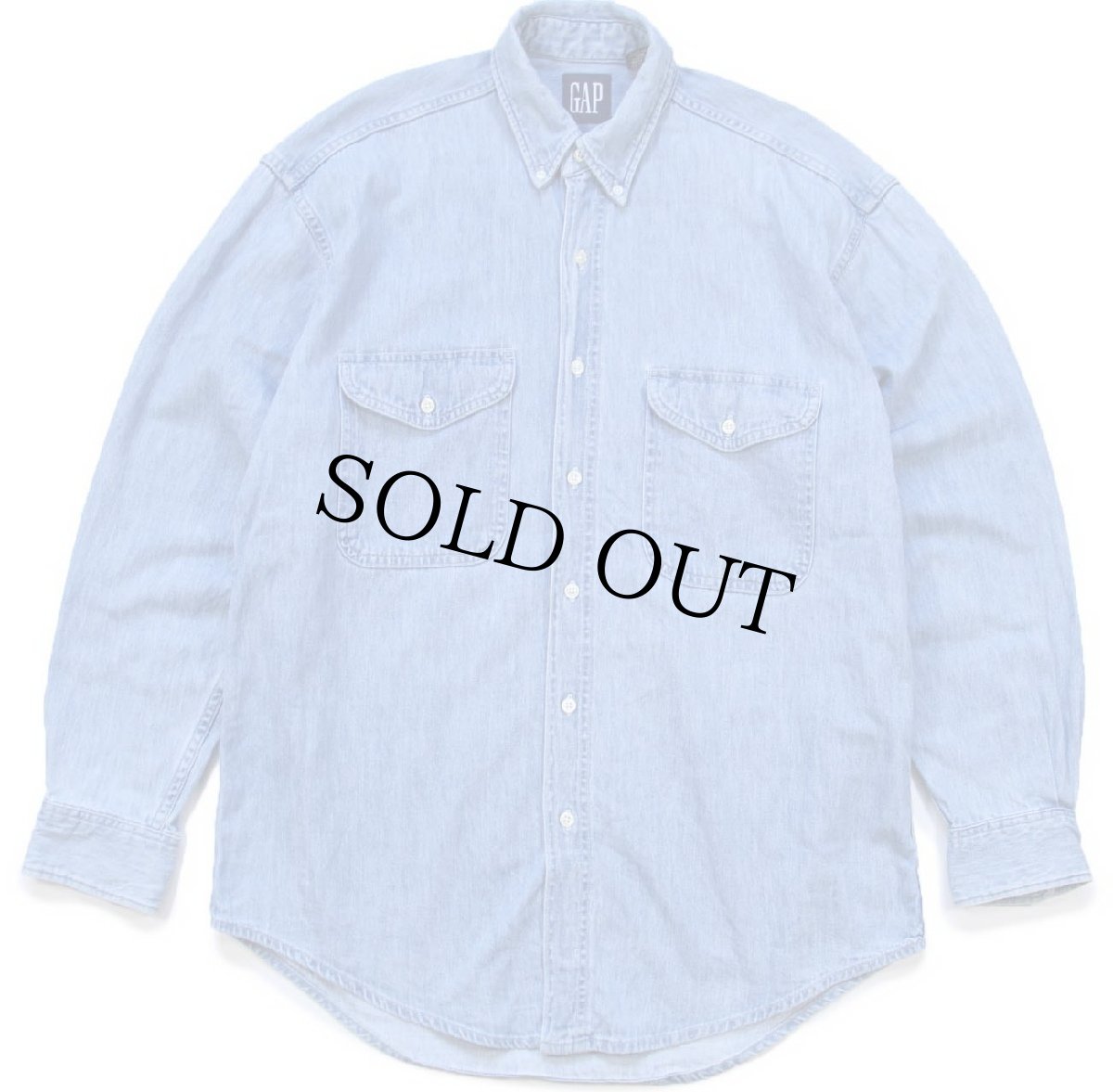 画像1: 90s カナダ製 GAPギャップ ボタンダウン デニムシャツ M (1)