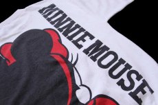 画像5: 80s USA製 Disneyディズニー MINNIE MOUSE ミニー マウス 両面プリント スウェット 白 M (5)