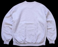 画像2: 90s USA製 RUSSELLラッセル MISSOURI VALLEY 96-34 WRESTLING 三段中抜き 前V スウェット 杢ライトグレー XL (2)