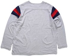 画像2: 90s POLO SPORT ポロ スポーツ ラルフローレン アップリケ 星条旗 刺繍 コットン アスレチックTシャツ 杢グレー XL (2)