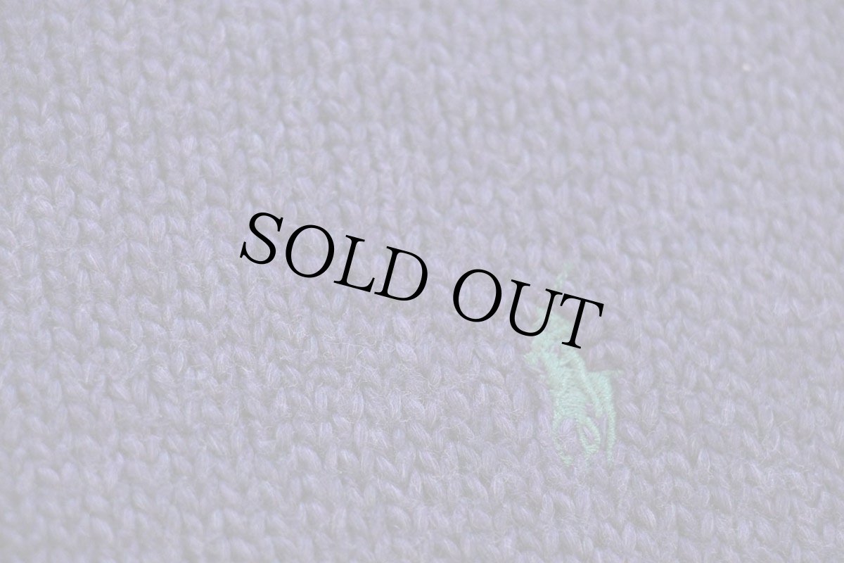 画像5: 90s ポロ ラルフローレン ワンポイント コットン×ウールニット セーター パープル ミックス L (5)