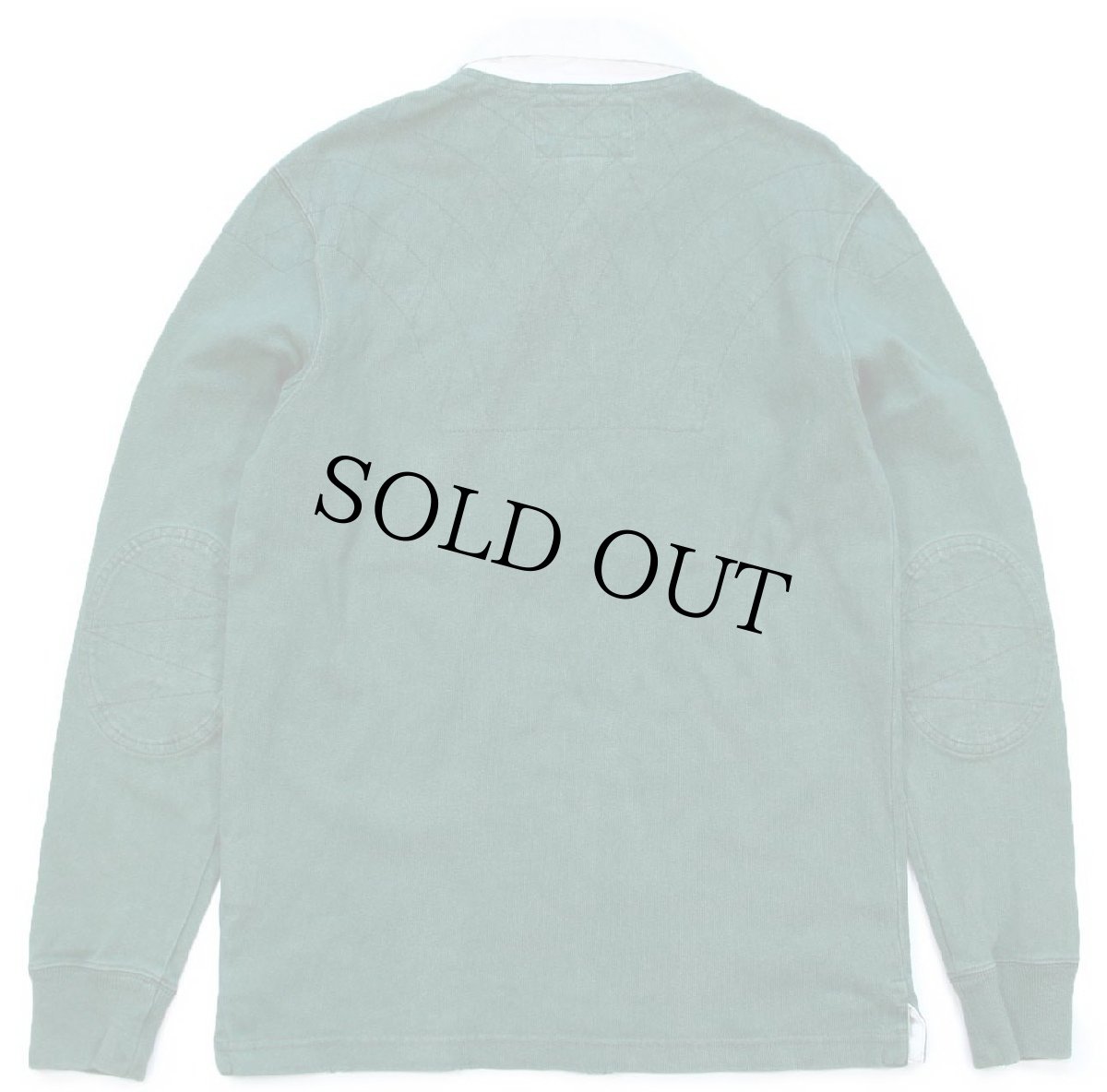 画像2: 00s Rugby ラルフローレン IRELAND 国旗 パッチ&刺繍 ビンテージ加工 コットン ラガーシャツ 緑 フェード S (2)