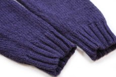 画像6: 90s ポロ ラルフローレン ワンポイント コットン×ウールニット セーター パープル ミックス L (6)