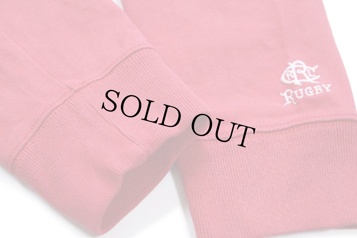 画像7: 00s RUGBY ラルフローレン Japan パッチ&刺繍 13 ナンバリング コットン ラガーシャツ パーカー 赤×白 XL (7)