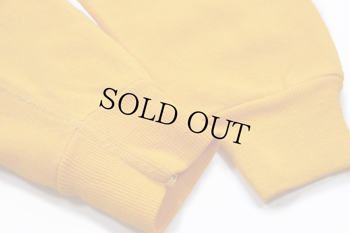 画像7: 70s USA製 NATIONAL RAIL ROADERS CAMPING ASS'N 染み込み バックプリント スウェット 濃黄 XL (7)