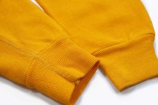 画像7: 70s USA製 NATIONAL RAIL ROADERS CAMPING ASS'N 染み込み バックプリント スウェット 濃黄 XL (7)
