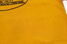 画像6: 70s USA製 NATIONAL RAIL ROADERS CAMPING ASS'N 染み込み バックプリント スウェット 濃黄 XL (6)