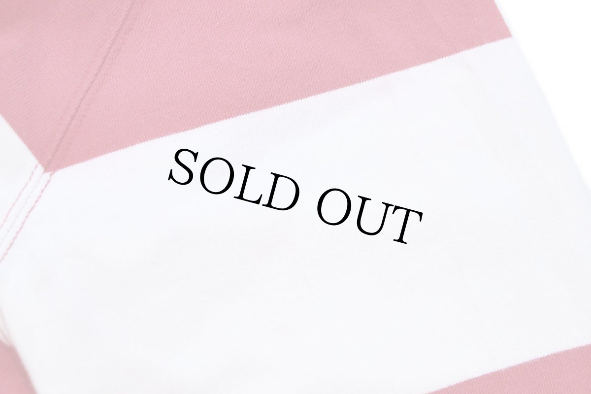 画像8: 00s RUGBY ラルフローレン Japan パッチ&刺繍 13 ナンバリング コットン ラガーシャツ パーカー 赤×白 XL (8)