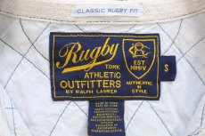 画像5: 00s Rugby ラルフローレン IRELAND 国旗 パッチ&刺繍 ビンテージ加工 コットン ラガーシャツ 緑 フェード S (5)