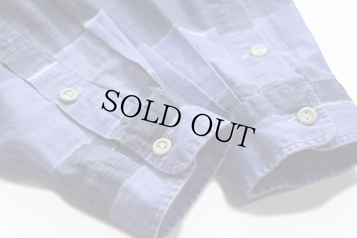 画像8: 90s ポロ ラルフローレン ラガータイプ 太ボーダー プリント コットンシャツ XL (8)