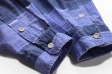 画像8: 90s ポロ ラルフローレン ラガータイプ 太ボーダー プリント コットンシャツ XL (8)