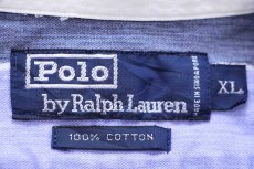 画像4: 90s ポロ ラルフローレン ラガータイプ 太ボーダー プリント コットンシャツ XL (4)