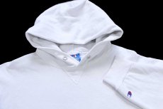 画像3: 90s USA製 Championチャンピオン 無地 前V スウェットパーカー 白 XL★フーディー ブランク (3)