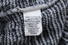 画像4: 80s USA製 NewsPaper ジャガード アクリルニット セーター 白×黒 (4)