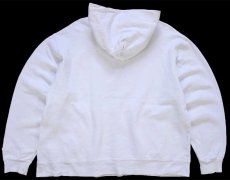 画像2: 90s USA製 Championチャンピオン 無地 前V スウェットパーカー 白 XL★フーディー ブランク (2)