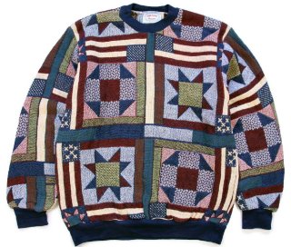 90s USA製 LAUREN ラルフローレン ネイティブ柄 コンチョボタン ラグ