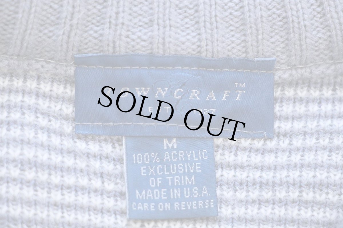 画像4: 80s USA製 JCPenney TOWNCRAFT フェアアイル柄 ジャガード アクリルニット セーター M (4)