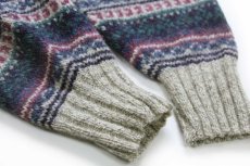 画像6: 90s USA製 EddieBauerエディーバウアー フェアアイル柄 ネップ入り ロールネック ウールニット セーター W-L (6)