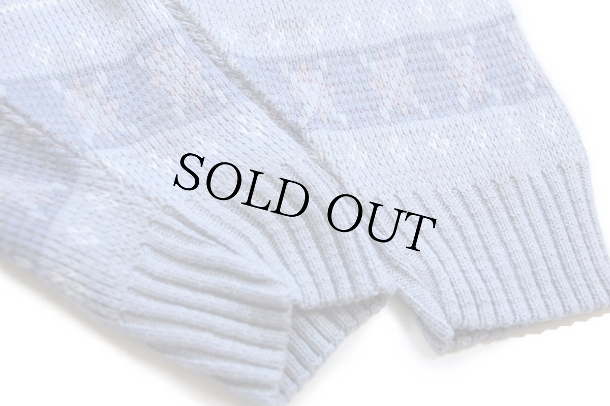 画像6: 80s USA製 JCPenney TOWNCRAFT フェアアイル柄 ジャガード アクリルニット セーター M (6)