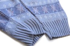 画像6: 80s USA製 JCPenney TOWNCRAFT フェアアイル柄 ジャガード アクリルニット セーター M (6)