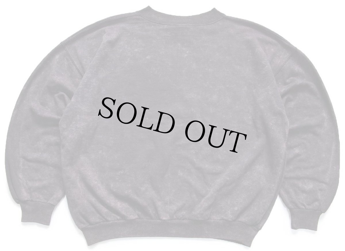 画像2: 80s SEDONA ひび割れプリント アシッドウォッシュ スウェット 黒 (2)