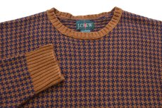 画像3: 90s USA製 J.CREW 千鳥格子 コットンニット セーター L (3)