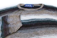 画像3: 90s USA製 HONORS ラグ柄 ロールネック アクリルニット セーター L (3)