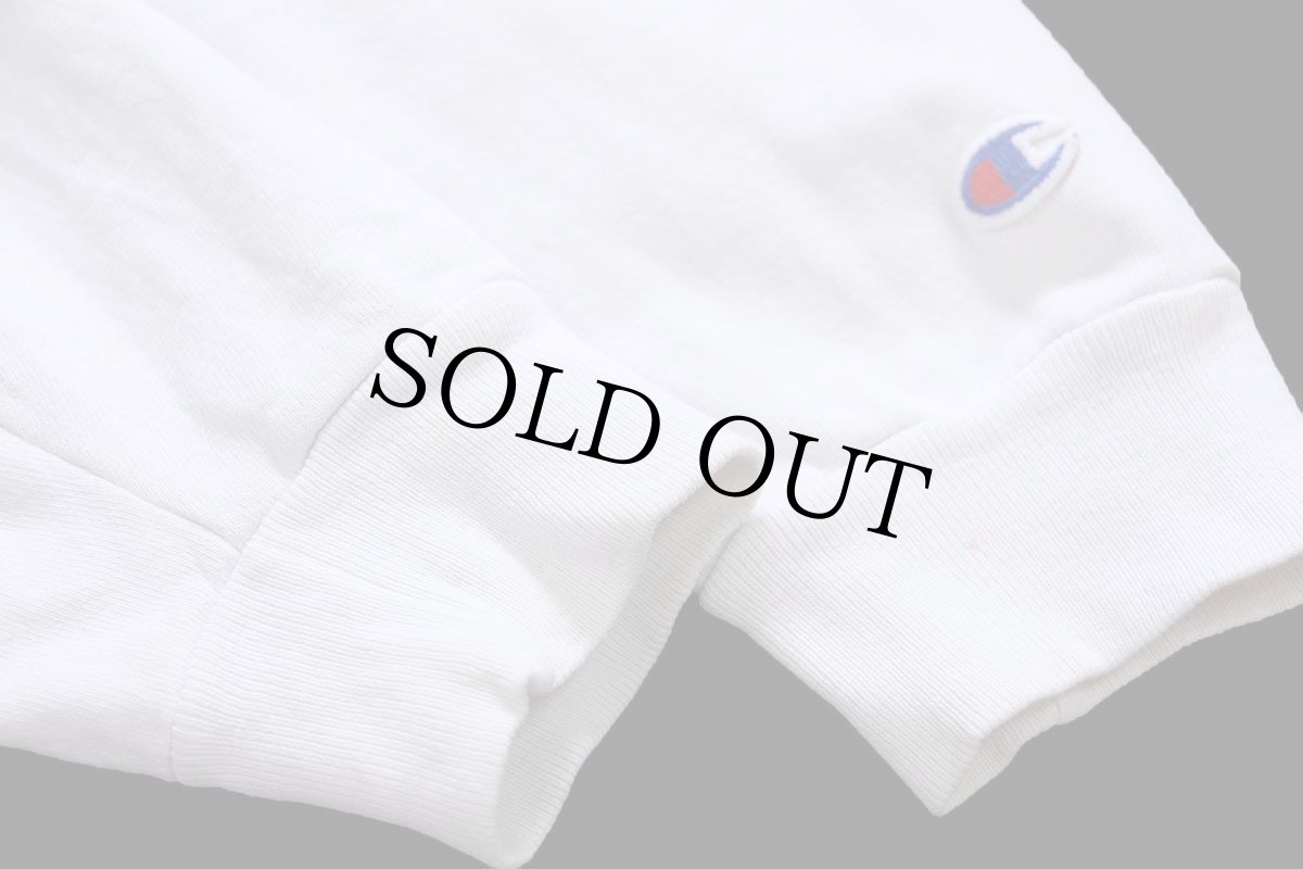 画像5: 90s USA製 Championチャンピオン 無地 前V スウェットパーカー 白 XL★フーディー ブランク (5)