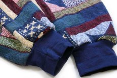 画像6: 90s USA製 Sugar Street Weavers キルト柄 コットンラグ スウェット (6)