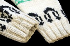 画像6: 60s ムース柄 ウール ハンドニット カウチンセーター ナチュラル★鹿柄 (6)