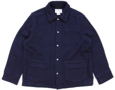 画像1: L.L.Bean×Bellandi 無地 メルトン ウールジャケット 濃紺 XL-R (1)