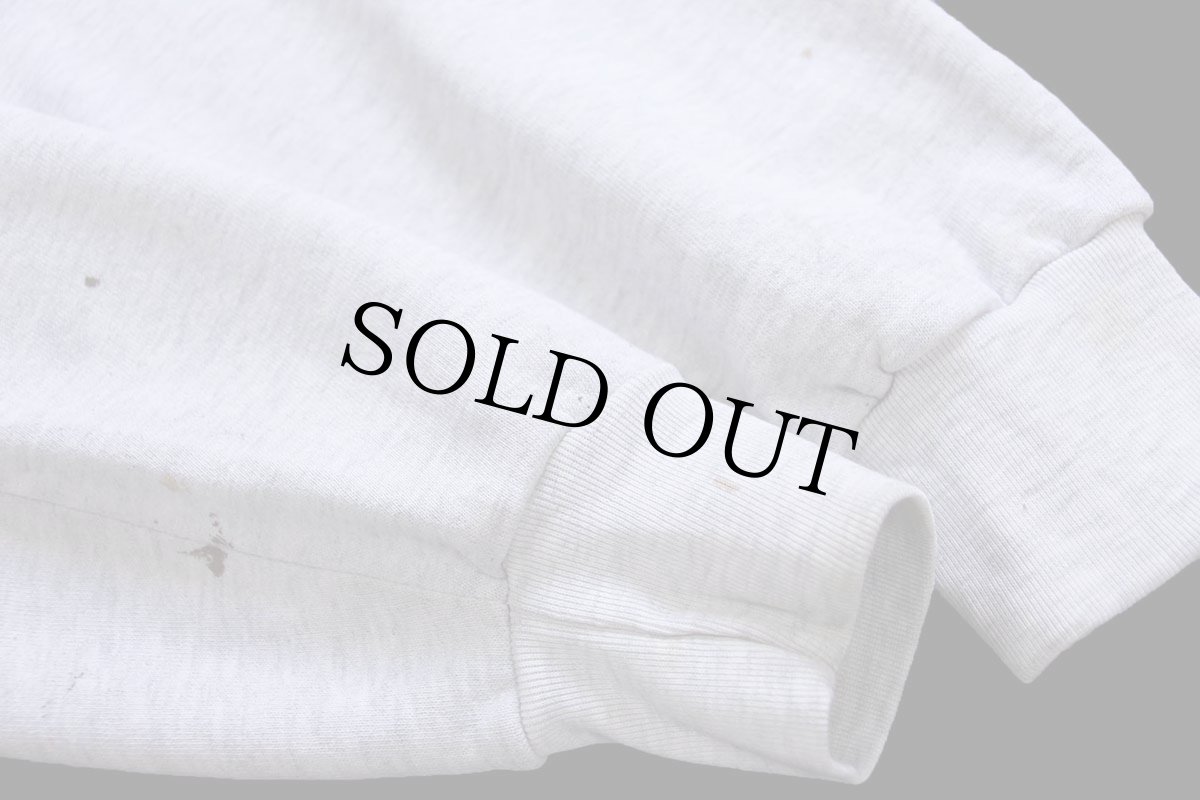 画像7: 90s USA製 TEXAS A&M AGGIES マスコット ひび割れプリント ペンキ飛び スウェット 杢ライトグレー L (7)