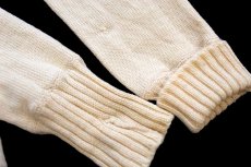 画像7: 50s Stadium THS BAND パッチ付き ウールニット レタードカーディガン ボロ アイボリー (7)