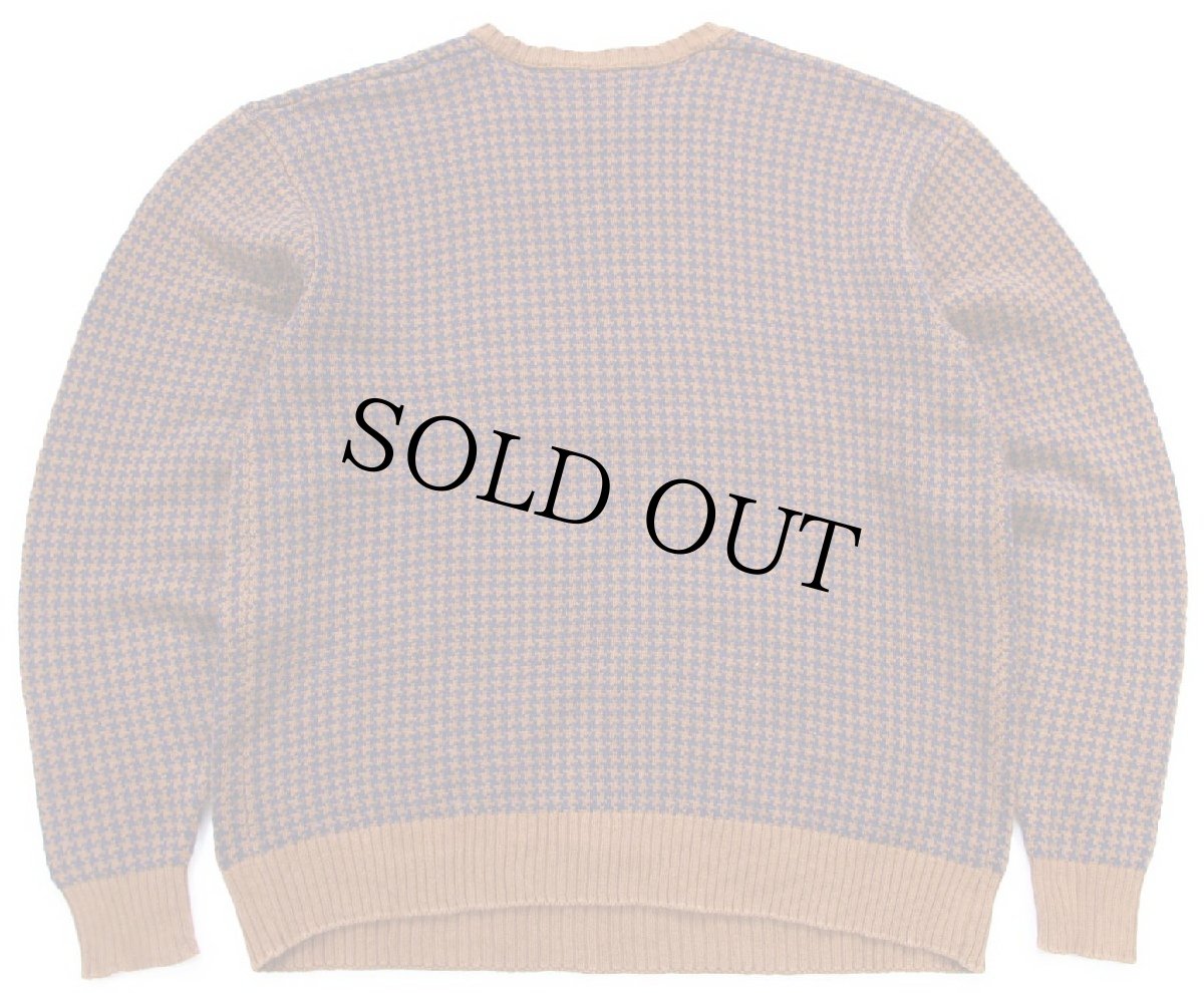 画像2: 90s USA製 J.CREW 千鳥格子 コットンニット セーター L (2)