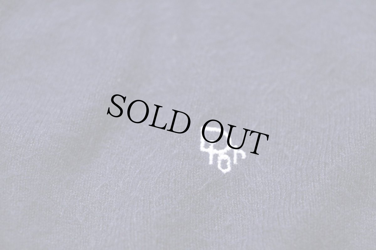 画像5: 80s USA製 Christian Dior ディオール ロゴ刺繍 Vネック シャギー アクリルニット セーター 紺 XL (5)