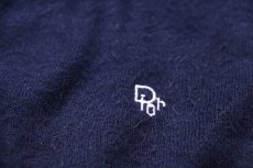 画像5: 80s USA製 Christian Dior ディオール ロゴ刺繍 Vネック シャギー アクリルニット セーター 紺 XL (5)
