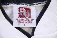 画像4: 90s USA製 ART UNLIMITED ネイティブ柄 アート ヘンリー&レイヤードネック スウェット アイボリー L (4)